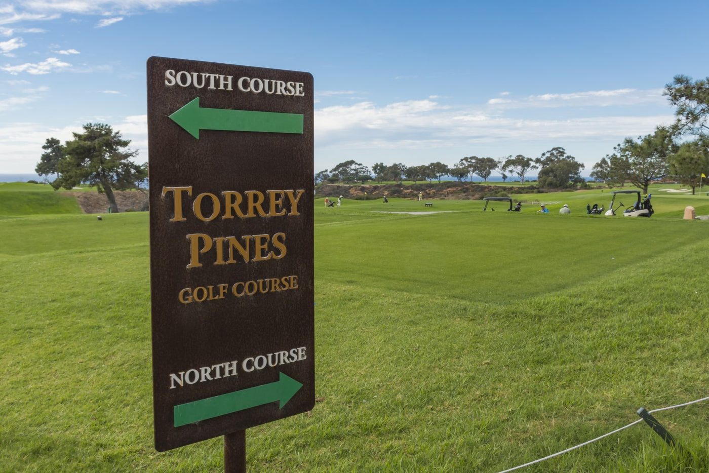 san diego torrey pines golf course and sign