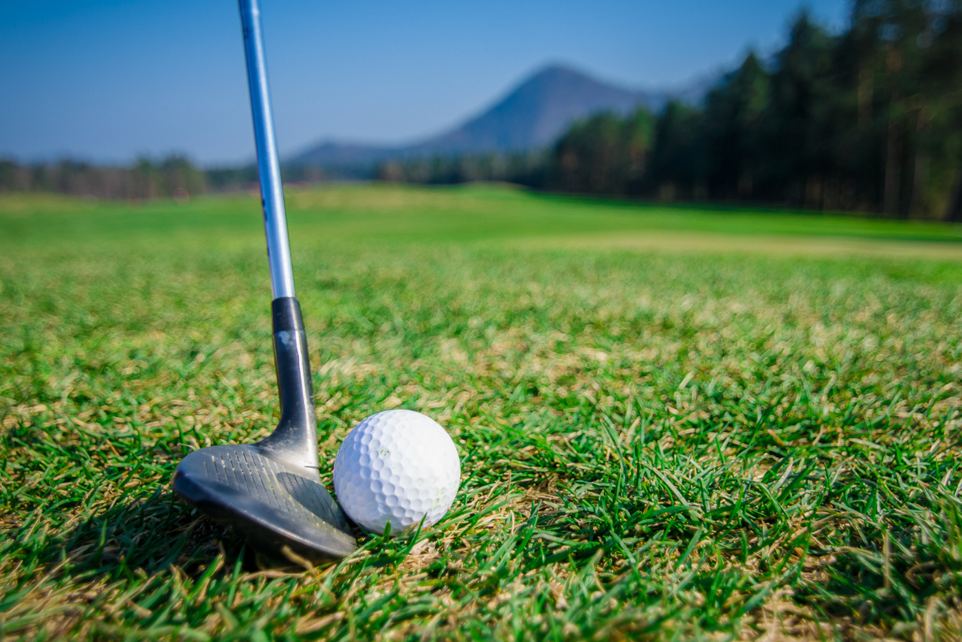 golf club Chipping ball on green